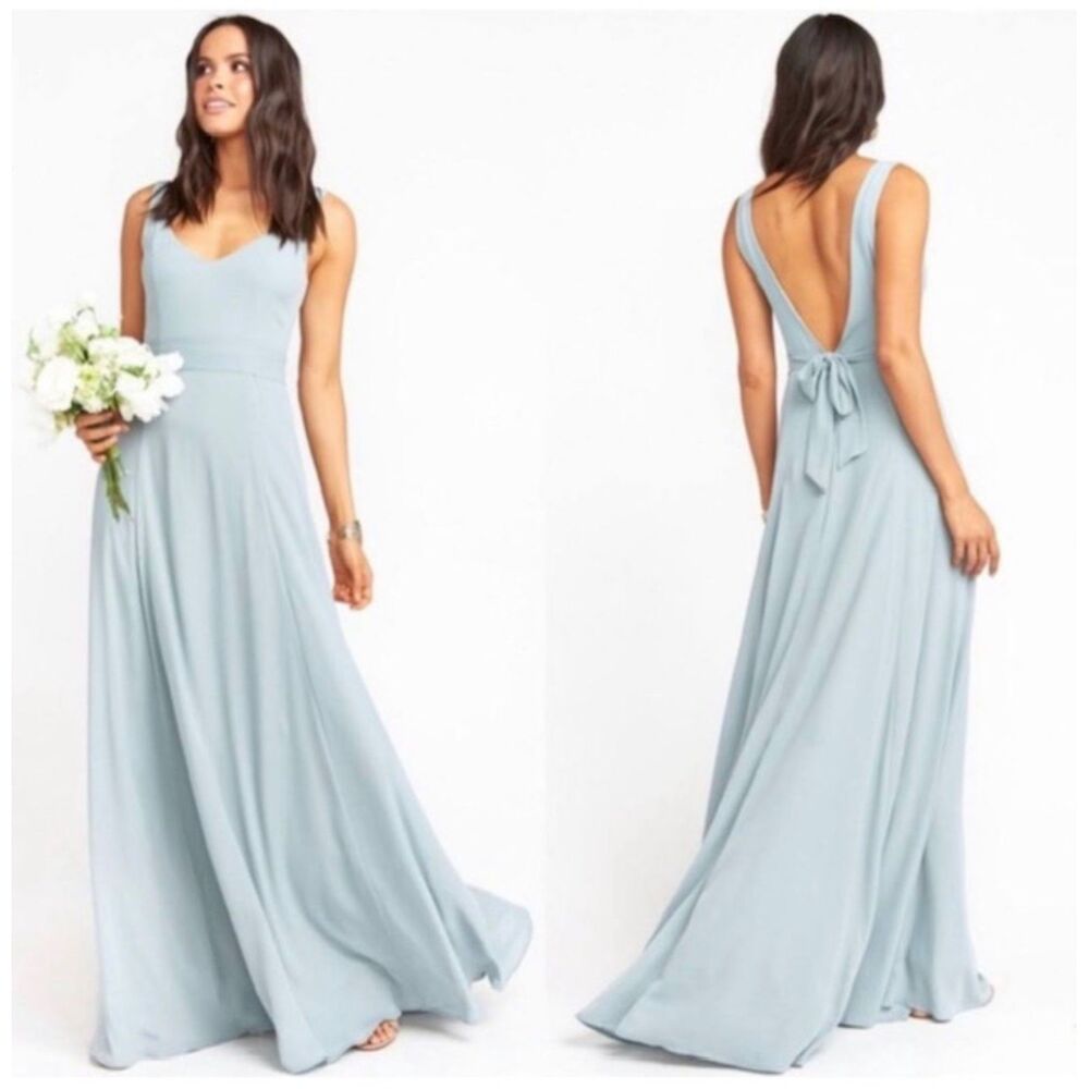 NWT Show Me Your MuMu Jenn V-Neck Sleeveless Bridesmaid Maxi Dress Size‎ MEDIUM